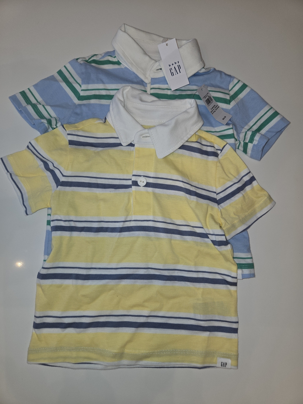 GAP Yellow & Blue Striped Polo - Set of 2